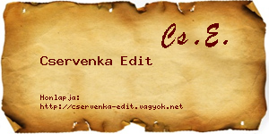 Cservenka Edit névjegykártya